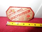 Antique Patch Vintage 1953 Harley Davidson Motorcycles Daytona Florida Race Sign