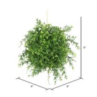Vickerman 8  Indoor Artificial Green Mini Bamboo Leaf Ball Wild Foliage Decor
