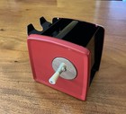 Vintage Arrco 1960s Black burgundy Hand Operated Card Shuffler Tested Works New