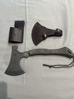 Tops Hammer Hawk Tomahawk Axe With Fixed Blade  1075 Steel  Micarta Handle