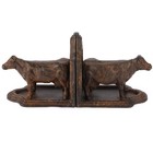 Farmhouse Cow Bookends Set Of 2  Antique Decorative Book Ends For Home Decor