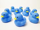 10 Pc Baby Shower Blue Ducks Boy Party Favors Rubber Duckies Table Decoration