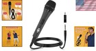 Professional Plug-in Dynamic Karaoke Mic With Flexible Cord - Black Edition