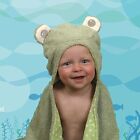 Stephan Baby Terry Plush Hooded Bath Towel  Frog  0-24 Months