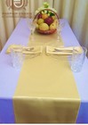 10-pack Satin Table Runners 12x108    For Wedding Banquet Decoration Silk Gold
