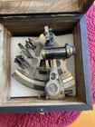 Sextant 1917 Kelvin   Hughes Of London Antique Brass Nautical Instrument W box