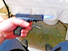 Military Model 17 Gen 5 Pistol Gun Shape Jet Torch Lighter Ashtay Combo Usa