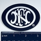 Fn Herstal Fnh Firearms Oval Vinyl Logo Sticker Decal Navy Blue   White - New