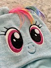 My Little Pony Knit Beanie Trapper Hat Rainbow Dash Earflaps  Fleece Lined