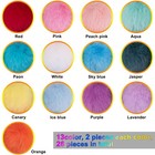 Bqtq 26 Pieces Faux Rabbit Fur Pom Balls With Elastic Loop Diy Fluffy For Hats