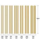18pcs Brass Solid Round Rod Lathe Bar Stock Assorted For Diy Craft Tool  Diam   