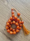 Faturan Islamic Prayer Bakelite Amber Rosary 13mm 33 Beads tasbih handmade