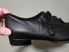 Bloch Mens Black Solid Leather Upper Lace-up Mega Sole Tap Shoes Size 9 1 2 M 