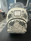 Nwt Disney Alice In Wonderland Alice Black And White Floral Loungefly Backpack
