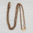 Antique Pocket Watch Chain Necklace Glass Slide Gold Filled Cable Chain 24 75 