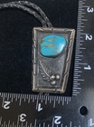 Vintage Navajo Turquoise Sterling Silver Bolo Tie