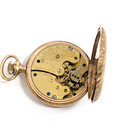 Antique 14k Gold Waltham Ladies Hunter Case Pocket Watch  Size 0