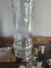 Ornate Clear Glass Bottle     Decorative Accent Piece     12 