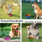 1 Pack Collapsible Dog Bowl Portable Foldable Travel Pets Bowls Cats Water