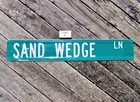 Authentic Vintage Obx 2 Sided Street Sign   sand Wedge Ln  Very Good condition 