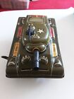 Vtg Large 9-3 4 Marx Tin Litho 1950 s U s   Tank Division    Wind Up Army Toy Tank