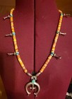 27  Squash     blossoms   Sand Cast Sterling Silver Naja Necklace 