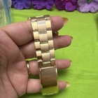 54   men Quartz Gold Tone Chronograph Analog Watch  Black Dial Bracelet