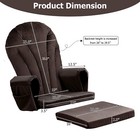 Velvet Soft Glider Rocker Replacement Cushions 5pcs Set Thick Seat Cushion Pad