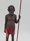 Vtg Australian Aboriginal Figurine With Spear boomerang Complete