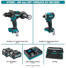 Makita Gt200d 40v Max Xgt Brushless Cordless 2   pc  Combo Kit  2 5ah 