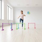 4 Pieces Scramble Tunnel Set Brightly Colored Hues Kids Hurdle Set Easy To
