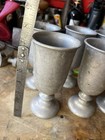 Set Of 9 Vtg Wilton    armetale     Rwp Pewter Tavern 7  Water Wine Goblets Made Usa