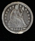 1853 Love Token Engraved Mmm Or Www Design Silver Liberty Seated Dime 10c