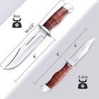 Flissa 2-piece Bowie Knife With Sheath Fixed Blade Hunting Knife For Camping New