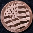 1 Oz Eagle  999 Fine Copper Round Bu