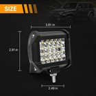 2pcs 72w Led Work Light Bar Spot Flood Combo 12000lm Truck Offroad Atv Suv Pods
