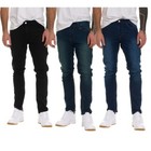 Men s 3 Pack Flex Stretch Slim Fit Straight Comfort Denim  Jeans With 5 Pockets