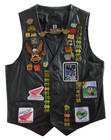 Vintage Leather Vest Chaps Biker Motorcycle Touring Honda Gold Wing Pins Patches