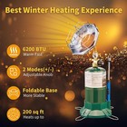 Portable Propane Camping Heater  6200btu 2-in-1 With Cup Holder   Base