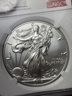 2017-w  1 Burnished 1oz American Silver Eagle Ngc Ms-70 Mercanti Signed