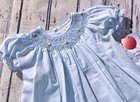 Nwt Petit Ami Blue Pintuck Smocked Bishop Baby Girls Daygown Dress Newborn Hat