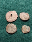 4 Bronze Coins Of The Ottoman Empire  Mangir 16th Century 10-16 Mm  5 10 Gr