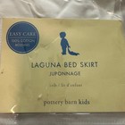 Pottery Barn Kids Laguna Bed Skirt Crib White Blue Plaid Juponnage Open Package