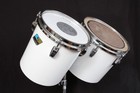 1970 s Ludwig Concert Toms 8  And 10  With Stand - White Cortex