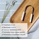 Stainless Steel Tongue Scraper Cleaner With Travel Case Oral Care For Adults