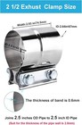 2 5inch Exhaust Clamp Lap Band Clamp For Muffler Pipe Repair Catalytic Converter