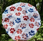 Surgical Scrub Cap  Bouffant  Paw Prints  Dogs  Cats  4th Of July