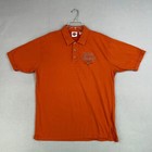 Harley Davidson Shirt Mens Large Orange Polo Kauai Hawaii Island Hula Motorcycle