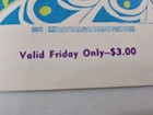 The Doors Original 1967 Concert Ticket Fillmore West San Francisco