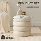 Round Ottoman With Storage Boucle Ottoman Stool With Storage Removable Lid For L